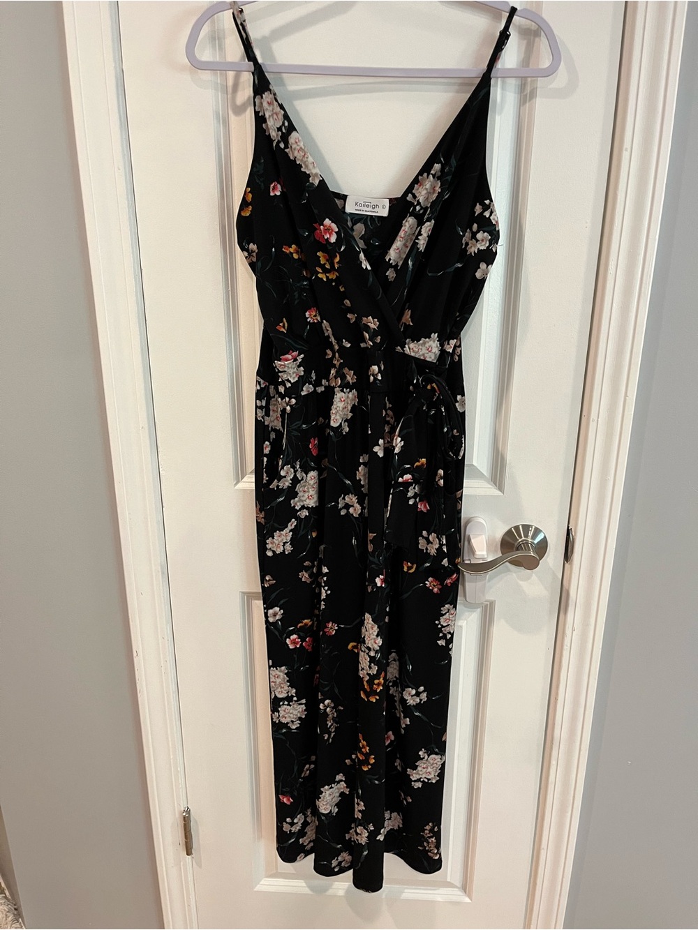 Kaileigh Black Floral romper